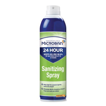 24-Hour Disinfectant Sanitizing Spray, Citrus, 15 oz Aerosol Spray, 6/Carton1