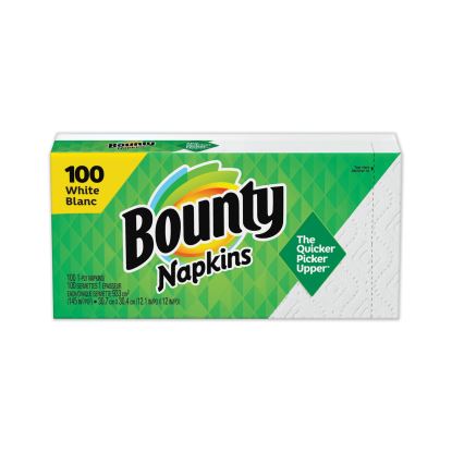 Quilted Napkins, 1-Ply, 12.1 x 12, White, 100/Pack1