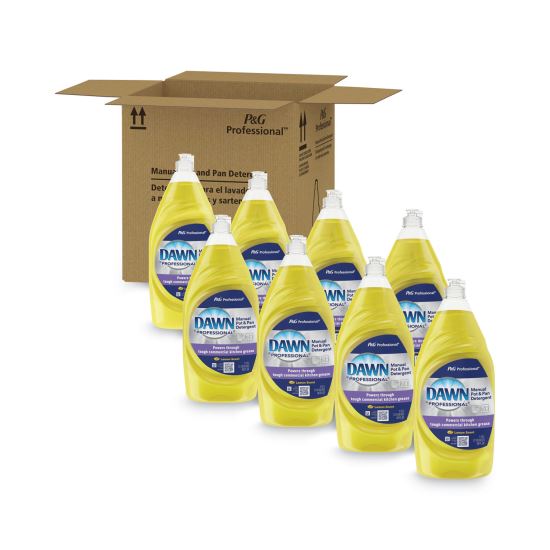 Manual Pot/Pan Dish Detergent, Lemon, 38 oz Bottle, 8/Carton1