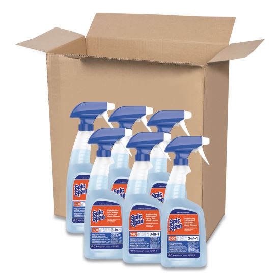 Disinfecting All-Purpose Spray and Glass Cleaner, Fresh Scent, 32 oz Spray Bottle, 6/Carton1