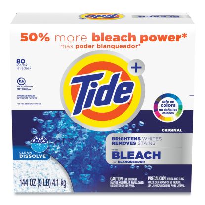 Laundry Detergent with Bleach, Tide Original Scent, Powder, 144 oz Box1