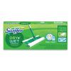 Sweeper Mop, 10 x 4.8 White Cloth Head, 46" Green/Silver Aluminum/Plastic Handle, 6/Carton1
