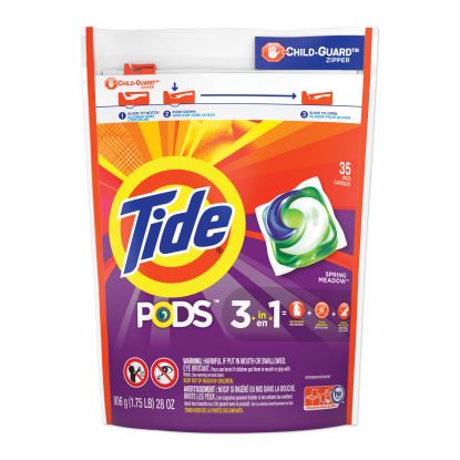 Pods, Laundry Detergent, Spring Meadow, 35/Pack, 4 Packs/Carton1