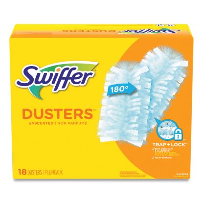 Refill Dusters, Dust Lock Fiber, 2" x 6", Light Blue, 18/Box, 4 Boxes/Carton1
