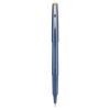 Razor Point Fine Line Porous Point Pen, Stick, Extra-Fine 0.3 mm, Blue Ink, Blue Barrel, Dozen1