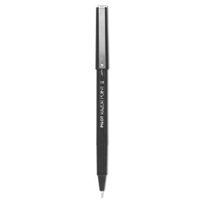 Razor Point II Super Fine Line Porous Point Pen, Stick, Extra-Fine 0.2 mm, Black Ink, Black Barrel, Dozen1