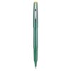 Razor Point Fine Line Porous Point Pen, Stick, Extra-Fine 0.3 mm, Green Ink, Green Barrel, Dozen1