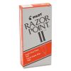 Razor Point II Super Fine Line Porous Point Pen, Stick, Extra-Fine 0.2 mm, Red Ink, Red Barrel, Dozen2