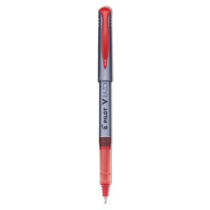 V Razor Point Liquid Ink Porous Point Pen, Stick, Extra-Fine 0.5 mm, Red Ink, Gray Barrel, Dozen1