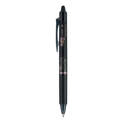FriXion Clicker Erasable Gel Pen, Retractable, Bold 1 mm, Black Ink, Black Barrel, Dozen1