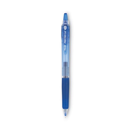 Precise Gel BeGreen Gel Pen, Retractable, Fine 0.7 mm, Blue Ink, Blue Barrel, Dozen1