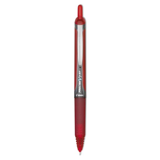 Precise V7RT Roller Ball Pen, Retractable, Fine 0.7 mm, Red Ink, Red Barrel1