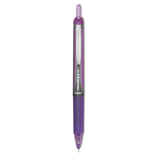 Precise V7RT Roller Ball Pen, Retractable, Fine 0.7 mm, Purple Ink, Purple Barrel1