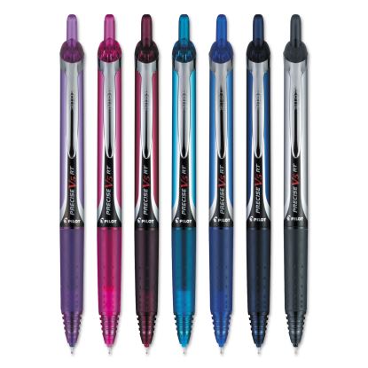 Precise V5RT Roller Ball Pen, Retractable, Extra-Fine 0.5 mm, Assorted Ink and Barrel Colors, 7/Pack1