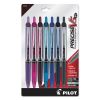 Precise V5RT Roller Ball Pen, Retractable, Extra-Fine 0.5 mm, Assorted Ink and Barrel Colors, 7/Pack2