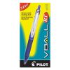 VBall RT Liquid Ink Roller Ball Pen, Retractable, Extra-Fine 0.5 mm, Blue Ink, Blue/White Barrel2