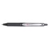 VBall RT Liquid Ink Roller Ball Pen, Retractable, Fine 0.7 mm, Black Ink, Black/White Barrel2