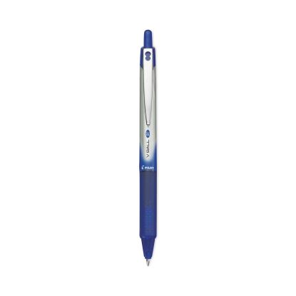 VBall RT Liquid Ink Roller Ball Pen, Retractable, Fine 0.7 mm, Blue Ink, Blue/White Barrel1