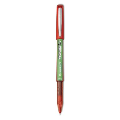 Precise V5 BeGreen Roller Ball Pen, Stick, Extra-Fine 0.5 mm, Red Ink, Red Barrel, Dozen1