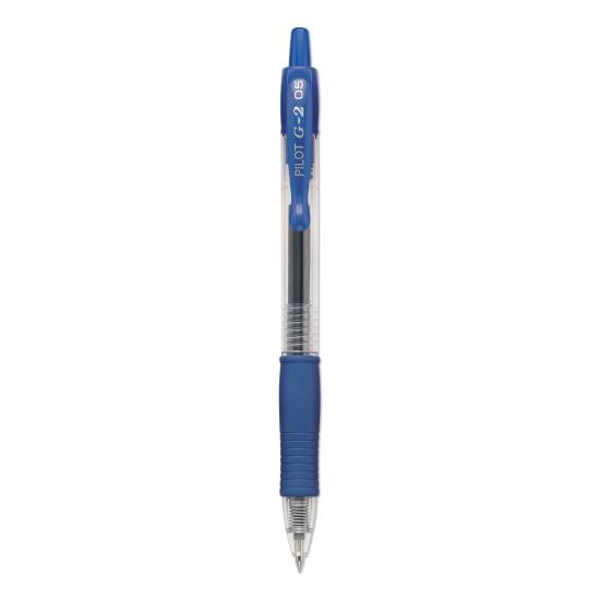 G2 Premium Gel Pen, Retractable, Extra-Fine 0.5 mm, Blue Ink, Smoke Barrel, Dozen1