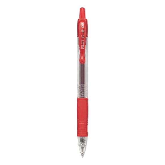 G2 Premium Gel Pen, Retractable, Extra-Fine 0.5 mm, Red Ink, Smoke Barrel, Dozen1