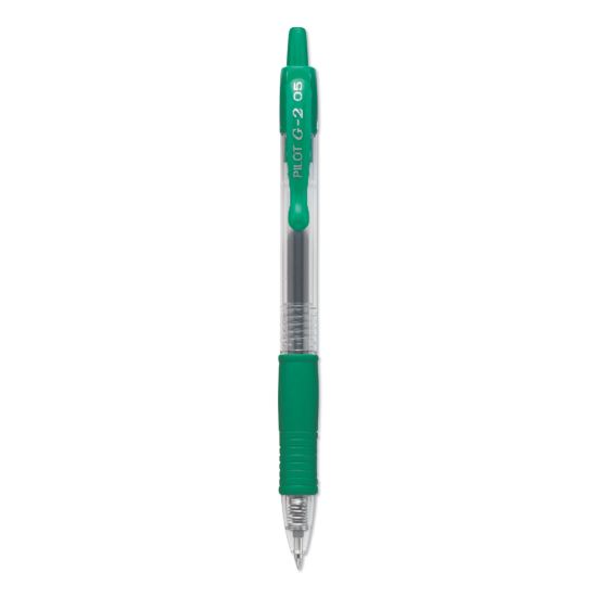 G2 Premium Gel Pen, Retractable, Extra-Fine 0.5 mm, Green Ink, Smoke Barrel, Dozen1