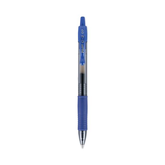 G2 Premium Gel Pen, Retractable, Fine 0.7 mm, Blue Ink, Smoke Barrel, 12/Pack1