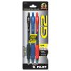 G2 Premium Gel Pen, Retractable, Fine 0.7 mm, Assorted Ink Colors, Smoke Barrel, 3/Pack2