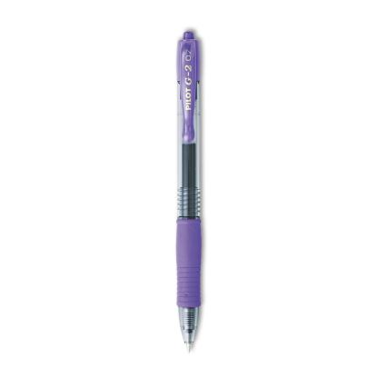 G2 Premium Gel Pen, Retractable, Fine 0.7 mm, Purple Ink, Smoke Barrel, Dozen1