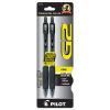 G2 Premium Gel Pen, Retractable, Fine 0.7 mm, Black Ink, Smoke Barrel, 2/Pack2