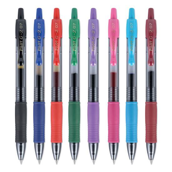 G2 Premium Gel Pen, Retractable, Fine 0.7 mm, Assorted Ink and Barrel Colors, 8/Pack1