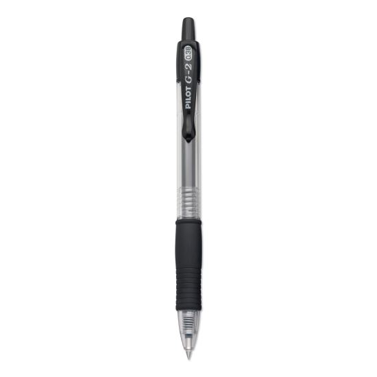 G2 Premium Gel Pen Convenience Pack, Retractable, Extra-Fine 0.38 mm, Black Ink, Clear/Black Barrel, Dozen1