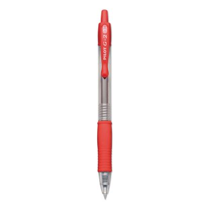 G2 Premium Gel Pen Convenience Pack, Retractable, Extra-Fine 0.38 mm, Red Ink, Clear/Red Barrel1