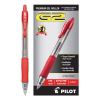 G2 Premium Gel Pen Convenience Pack, Retractable, Extra-Fine 0.38 mm, Red Ink, Clear/Red Barrel2