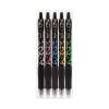 G2 Fashion Premium Gel Pen, Retractable, Fine 0.7 mm, Black Ink, Assorted Barrel Colors, 5/Pack1