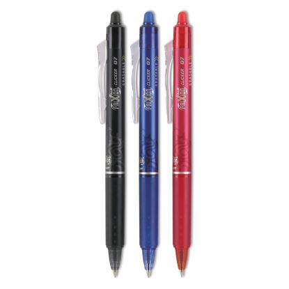 FriXion Clicker Erasable Gel Pen, Retractable, Fine 0.7 mm, Three Assorted Business Ink and Barrel Colors, 3/Pack1