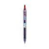 B2P Bottle-2-Pen Recycled Gel Pen, Retractable, Fine 0.7 mm, Red Ink, Translucent Blue Barrel1