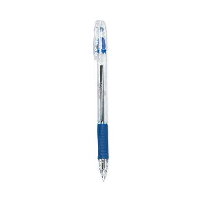 EasyTouch Ballpoint Pen, Stick, Medium 1 mm, Blue Ink, Clear Barrel, Dozen1