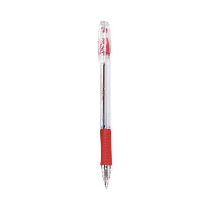 EasyTouch Ballpoint Pen, Stick, Medium 1 mm, Red Ink, Clear Barrel, Dozen1