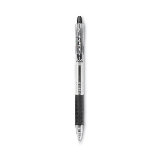 EasyTouch Ballpoint Pen, Retractable, Fine 0.7 mm, Black Ink, Clear Barrel, Dozen1