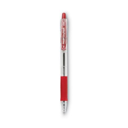 EasyTouch Ballpoint Pen, Retractable, Fine 0.7 mm, Red Ink, Clear Barrel, Dozen1