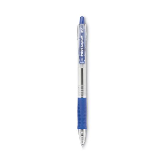 EasyTouch Ballpoint Pen, Retractable, Medium 1 mm, Blue Ink, Clear Barrel, Dozen1