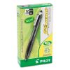 RexGrip BeGreen Ballpoint Pen, Retractable, Medium 1 mm, Black Ink, Black Barrel, Dozen2