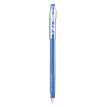 FriXion ColorSticks Erasable Gel Pen, Clipless Stick, Fine 0.7 mm, Blue Ink, Blue Barrel, Dozen1