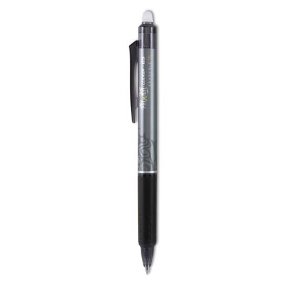 FriXion Clicker Erasable Gel Pen, Retractable, Extra-Fine 0.5 mm, Black Ink, Black Barrel, Dozen1