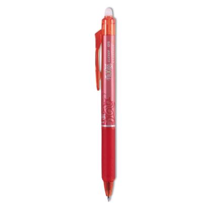 FriXion Clicker Erasable Gel Pen, Retractable, Extra-Fine 0.5 mm, Red Ink, Red Barrel, Dozen1