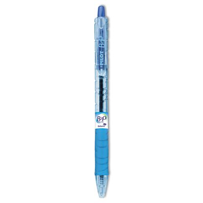 B2P Bottle-2-Pen Recycled Ballpoint Pen, Retractable, Fine 0.7 mm, Blue Ink, Translucent Blue Barrel, Dozen1