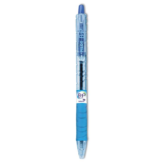 B2P Bottle-2-Pen Recycled Ballpoint Pen, Retractable, Fine 0.7 mm, Blue Ink, Translucent Blue Barrel, Dozen1