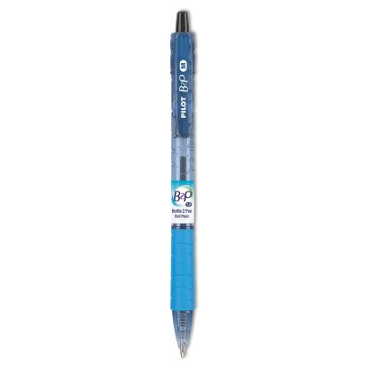 B2P Bottle-2-Pen Recycled Ballpoint Pen, Retractable, Medium 1 mm, Blue Ink, Translucent Blue Barrel, Dozen1