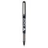 VBall Liquid Ink Roller Ball Pen, Stick, Fine 0.7 mm, Black Ink, Black Barrel, Dozen1